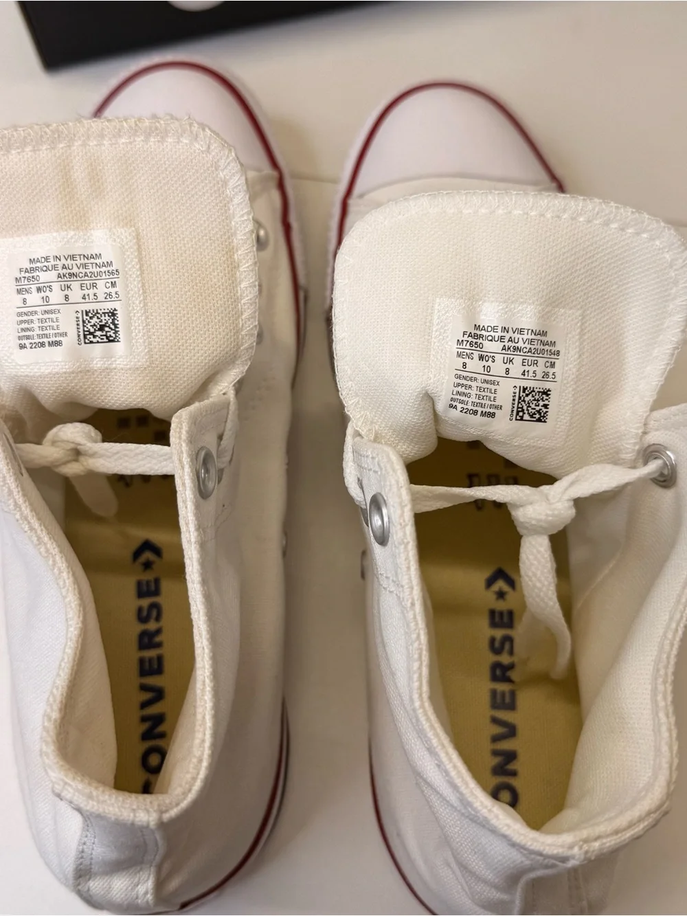 Converse Chuck Taylor All Star Hi Optical White Canvas Sneakers Women’s 10 NIB